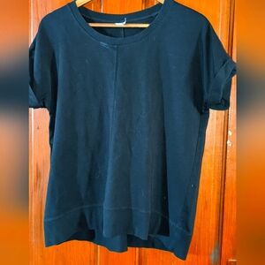 GreenTea Cotton Terry Short Sleeve Top